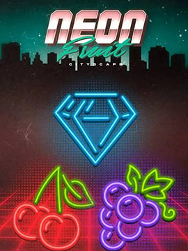 Neon Fruit Cityscape