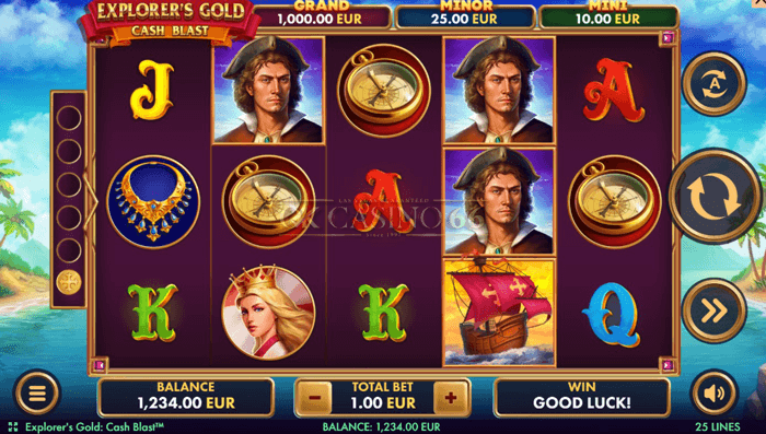 เกมสล็อต Explorer's Gold Cash Blast slot ค่าย netgame