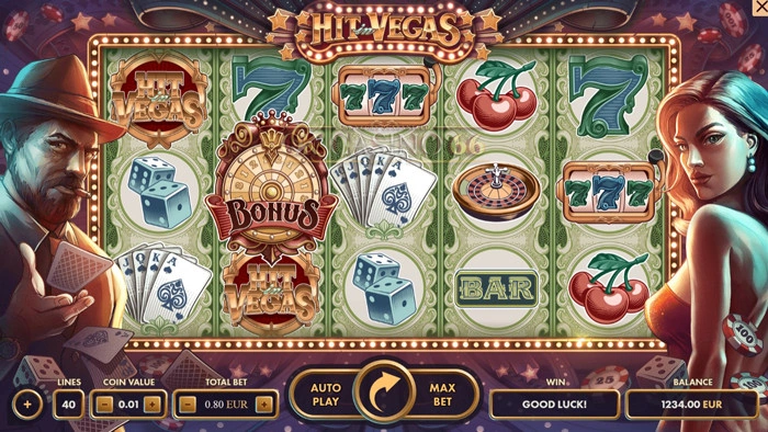 เกมสล็อต Hit in vegas slot ค่าย netgame